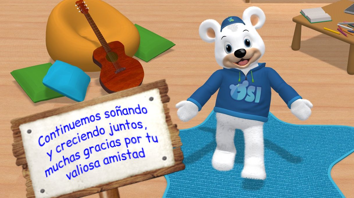 Amor y Amistad Osi con mensaje de amor y amistad
