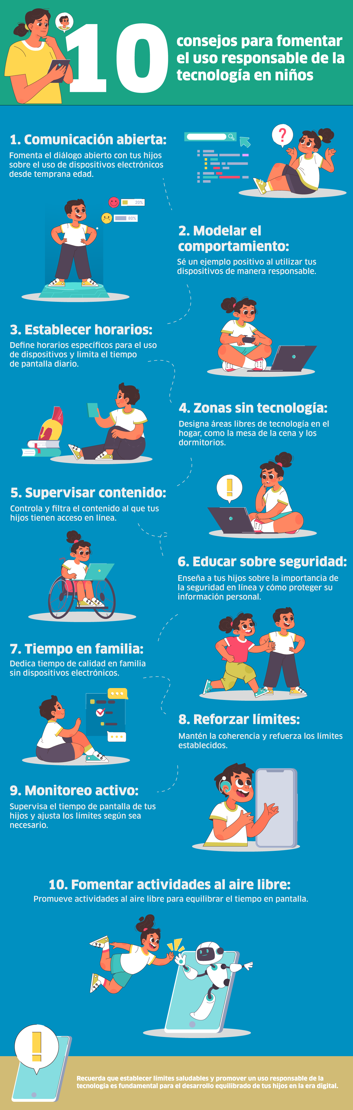 10 consejos para fomentar el uso responsable de la tecnología en niños